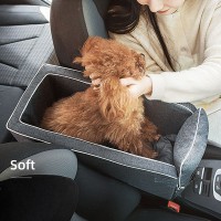 Buatis Portable Pet Car Seat - Lightweight, Foldable Dog Booster Seat with Safety Harness, Ideal for Small Pets